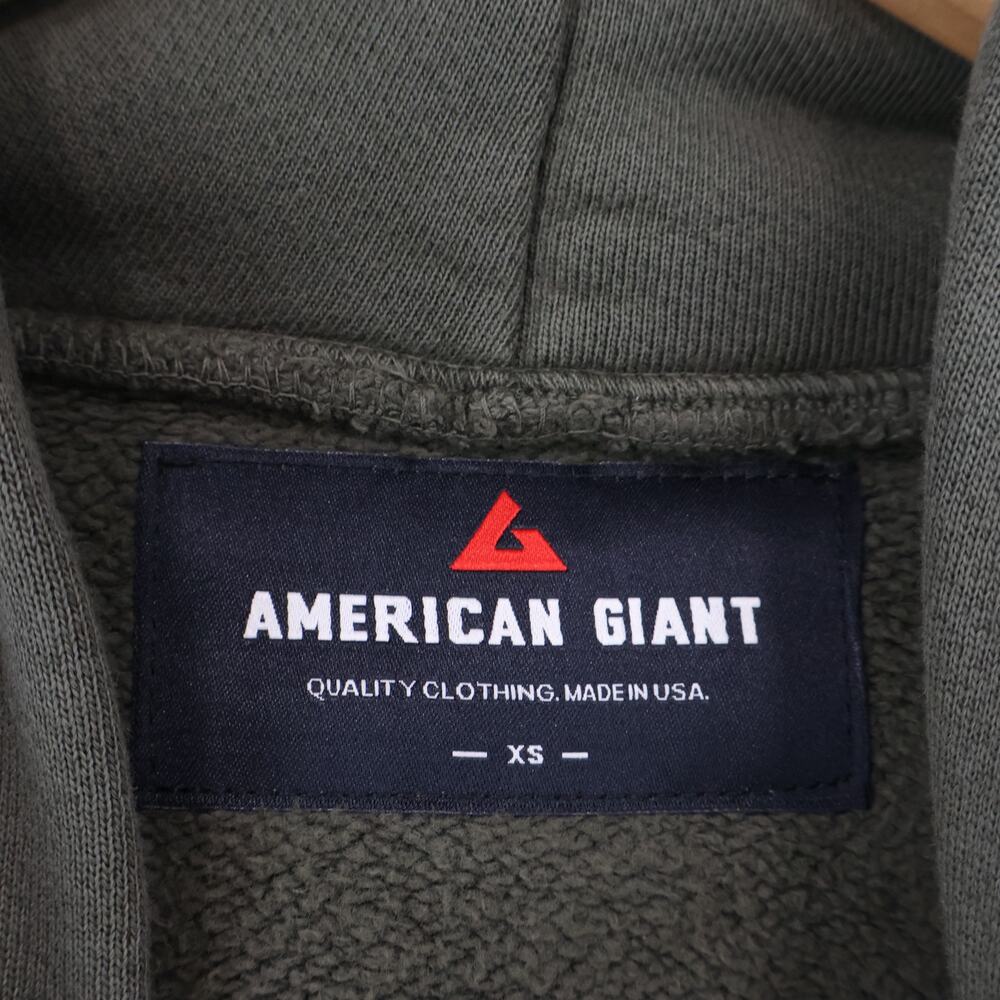 American Giant Unisex American Vintage Pullover Deep Olive Size XS NWOT - Picture 3 of 7